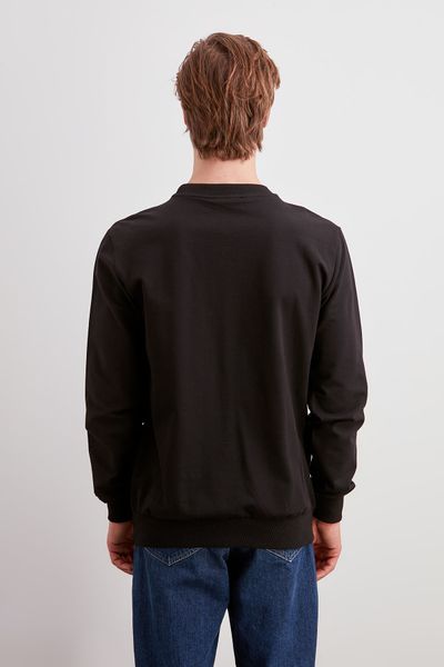 

trendyol мужской велосипед воротник новый толстовка tmnss20sw0063, Black