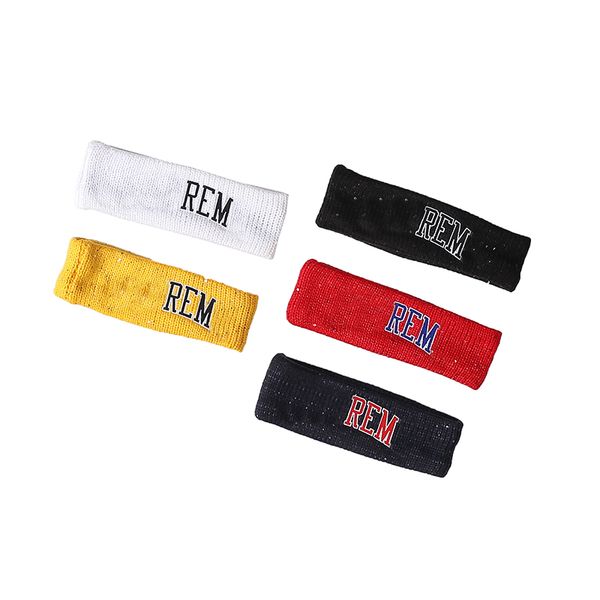 

63 oz s 18fw delivery sequined hair band big logo basketball sports sweat-absorbent couples popular brand men and women tanabata, Red