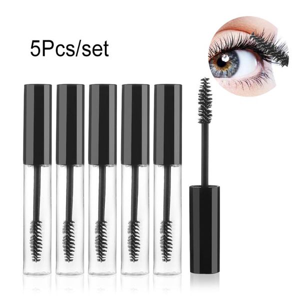 

5pcs/set plastic durable refillable bottles 10ml empty portable mascara tube eyelash cream vial/container cap/liquid bottle new