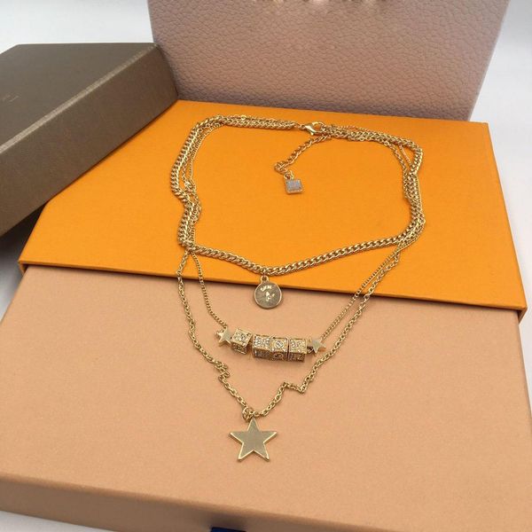 

lucky square series three-layer necklace bracelet earrings iced out chains jewelry necklace mens 14k gold chains rings cuban link chain, Silver