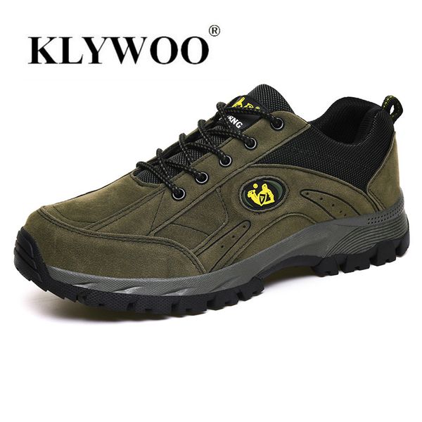 

hiking shoes men boots light sneakers men shoes outdoor sports training wear-resisting climbing mountains klywoo, Black