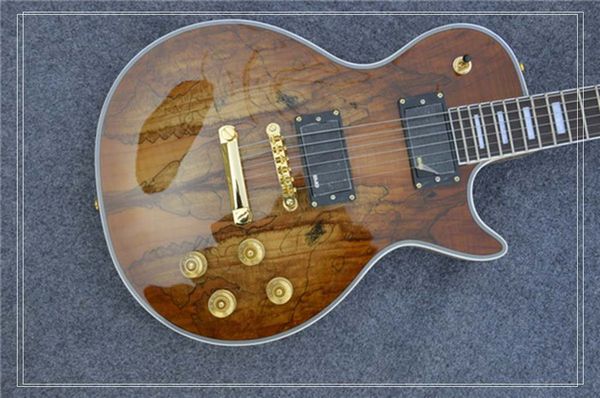 

New arriva oem cu tom electric guitar with palted maple antique natural binding hipping