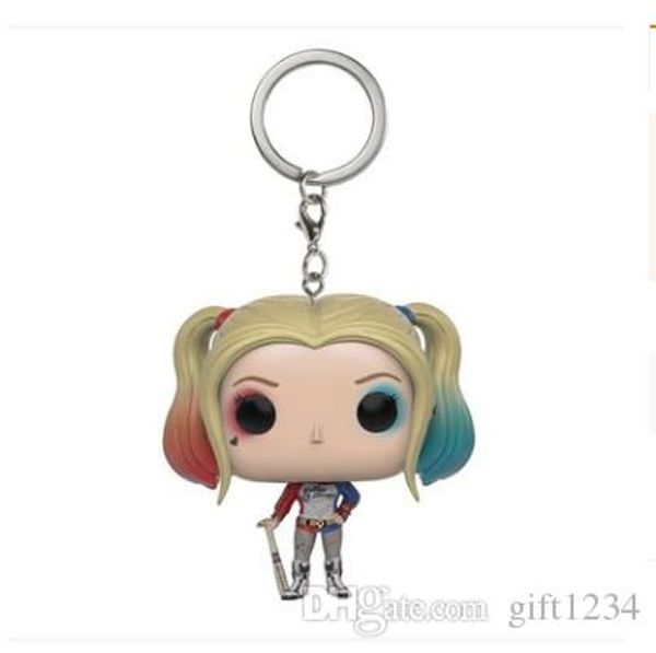 

lowprice funko pocket pop keychain suicide squad clown vinyl figure keyring toy funko pop
