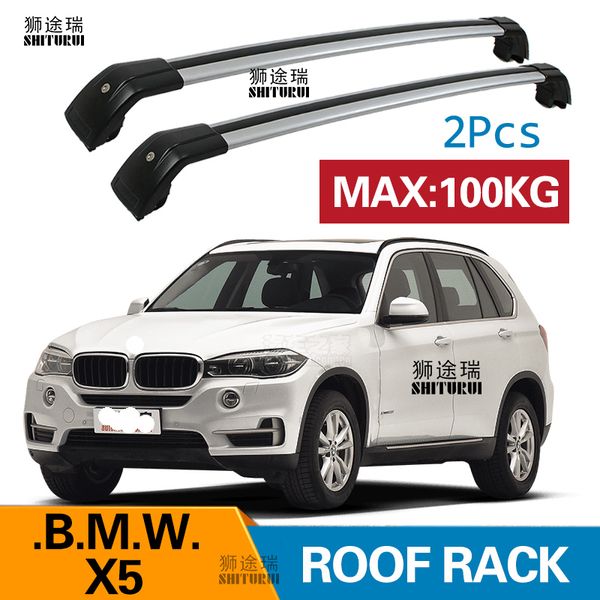 

shiturui 2pcs roof bars for x5 x5m f15 2014 2015 2016 20178 aluminum alloy side bars cross rails roof rack luggage carrier