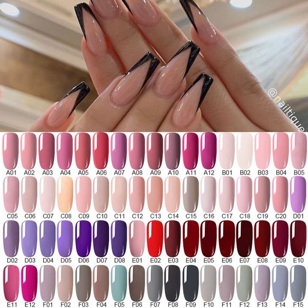 

nee jolie 8ml solid color gel nail polish matting coat black red semi permanent uv gel varnish diy nail art paint, Red;pink