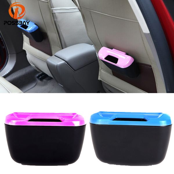 

possbay car trash can garbage dust case holder mini rubbish box portable auto accessories car organizer waste bin universal