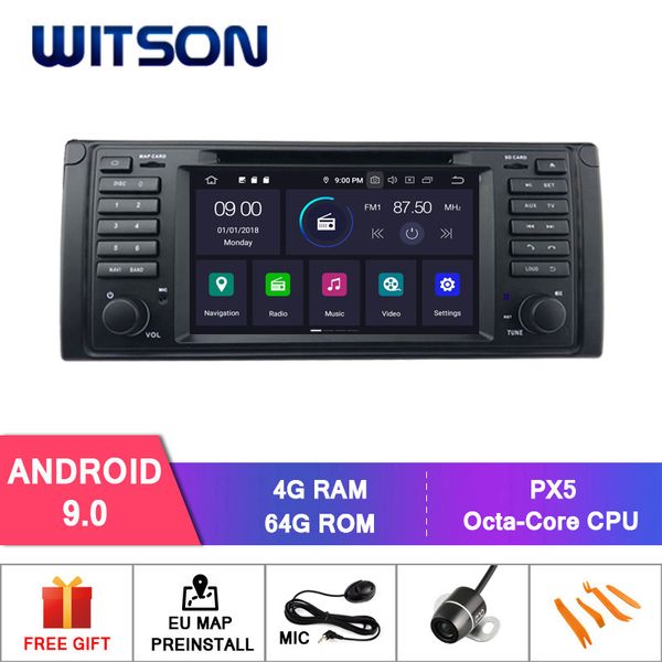 

witson android 9.0 2 din car dvd gps for 5 e39 series(1996-2001) 8core 4 64rom