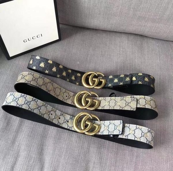 

leather belt design belt men and women fashion belts genuine leather luxury belt waist belts gold silver black buckle with box, Black;brown