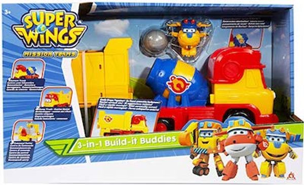 

auldey super wings donnie 3-in-1 build-it buddies преобразование автомобиля playset унисекс развивающие игрушки рождественские детские подар