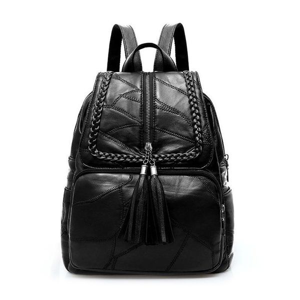 

2019 new ladies backpack multifunctional genuine leather women's bag korean ladies backpack travel girl school bag