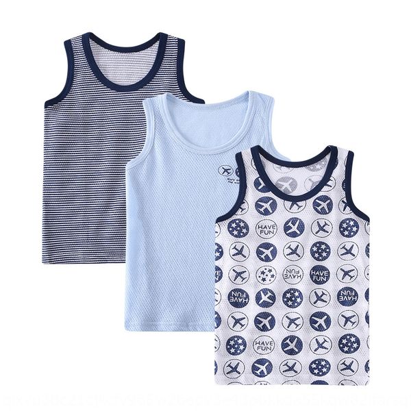 

qinggu qinghuai children's mesh vest ultra-thin cotton sleeveless hollow air conditioning vest shirt breathable air-conditioned shirt, Blue
