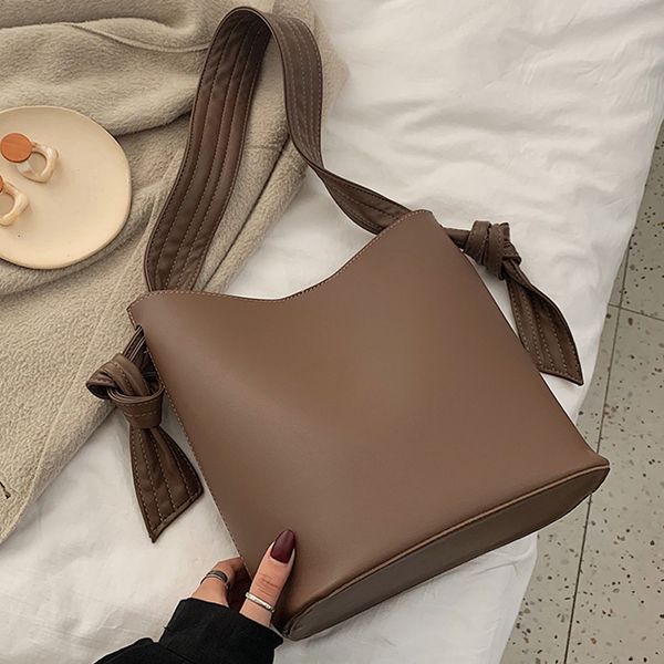 

monnet cauthy winter new shoulder bags concise casual soft pu pratical composite bag solid color khaki black green brown handbag