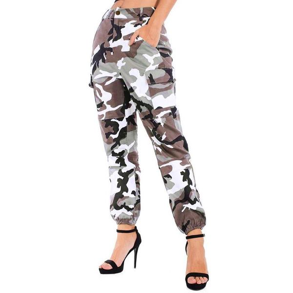 

womens pants fashion women camouflage printed trousers slim leisure pants casual #40%, Black;white