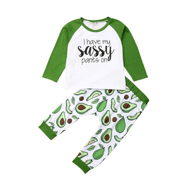 

0-3y newborn kids baby boy girls clothes baby boy girl long sleeve t-shirt printed long pants leggings autumn outfit, White