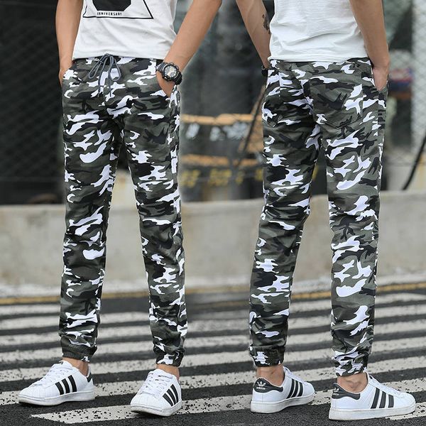 

2019 new joggers men casual camouflage pants men quality 100% cotton elastic comfortable trousers plus size m-3xl, Black