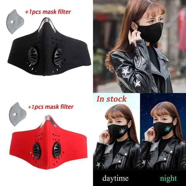 

1шт лицо мода флуоресценция загрязнение воздуха анти pm2. 5 пыли рот безопасный защитить здоровье маска otkv 58qh