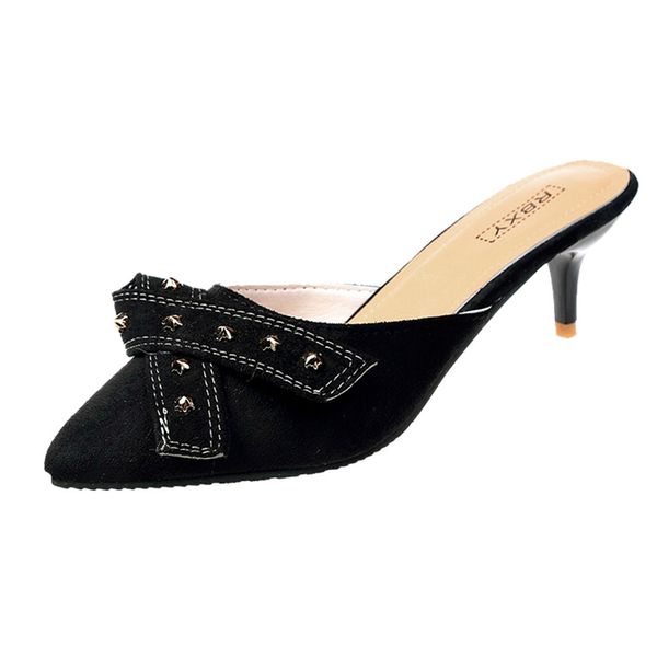 

women shoes slippers casual shoes slippers sandals high heel sandals fashion british wind wedge heel slipper for travel mar 11, Black