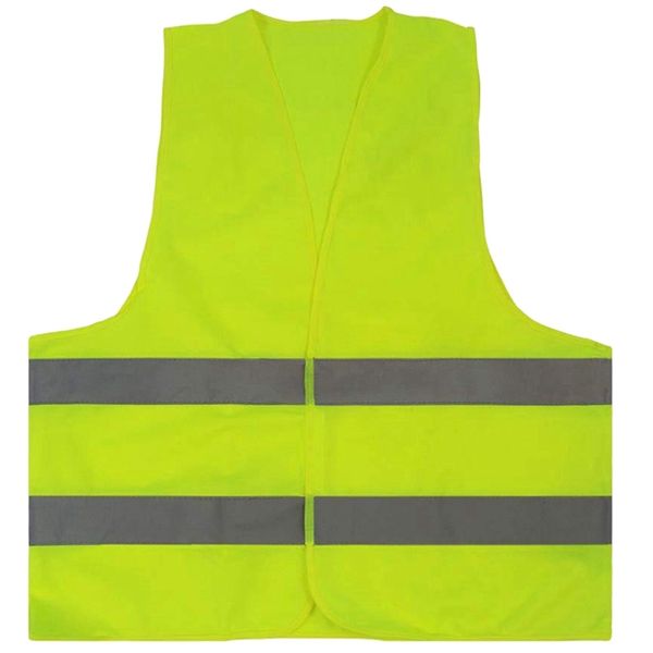 

10 pcs green reflective high visibility safety vest with hi vis silver strip for men women work construction cycling running cro