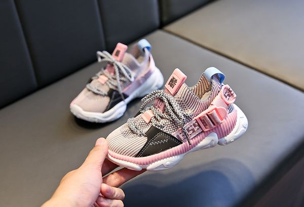 

children's mesh breathable casual shoes, Black;red