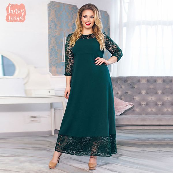 

сыпучие длинное платье макси осень big новых женщин платье плюс размер длинные рукава o шеи повседневный дизайнерская одежда с длинным рукав, Black;gray