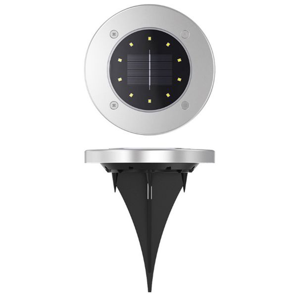 

waterproof outdoor solar underground light 8 leds stainless steel solar buried floor light outdoor garden path ground light