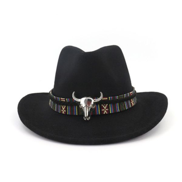 

мужчины женщины ретро войлок cap western cowboy широкий брим кап fs99, Blue;gray