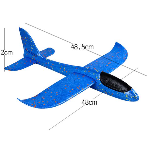 

foam hand throw airplane outdoor launch glider plane kids gift toy 48 cm interesting toys