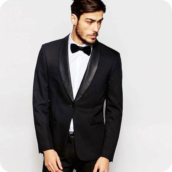 

men suits for wedding black groom tuxedo man shawl lapel groomsmen attires terno masculno slim fit man outfits 2piece costume homme, Black;gray
