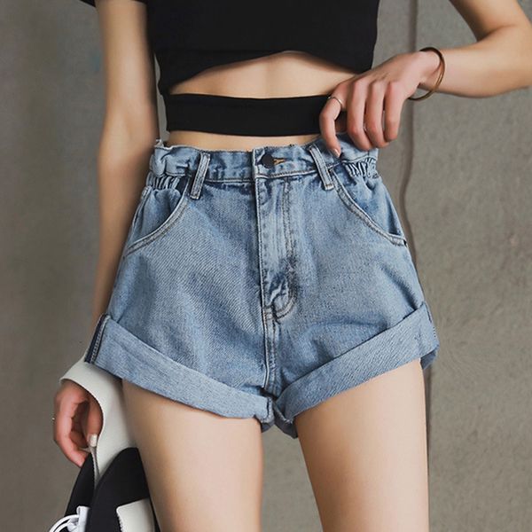

женщины шорты шорты женщина vintage высокой талией обжима denim шорты женщин 2019 корейский стиль casual высокие джинсы лето горячие коротки, White;black