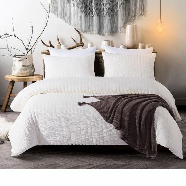 2020 Jacquard Seersucker Quilt Cover Bed Sheets Pillow Cover Sets