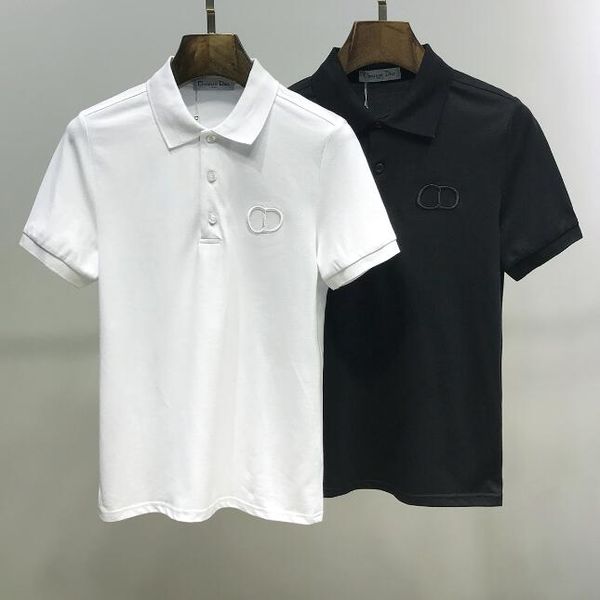 

casual new men polo shirts fashion designer casual polo shirt embroidery snake bee floral stripe print mens polos #4027, White;black