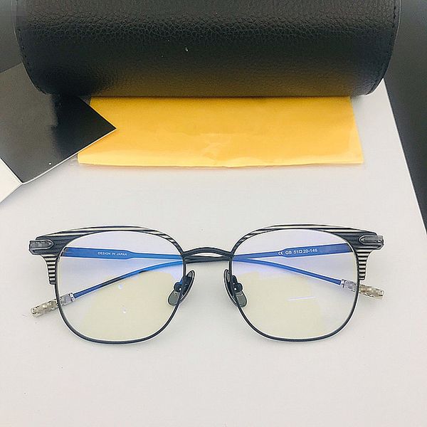 

2020 ch retro-vintagetitanium alloyfullrim glasses frame 51-20-146 piano stripe for prescription glasses fullset case
