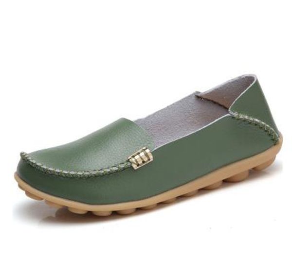 

women shoes leather flats non-slip comfortable women's casual shoes 1189, Black