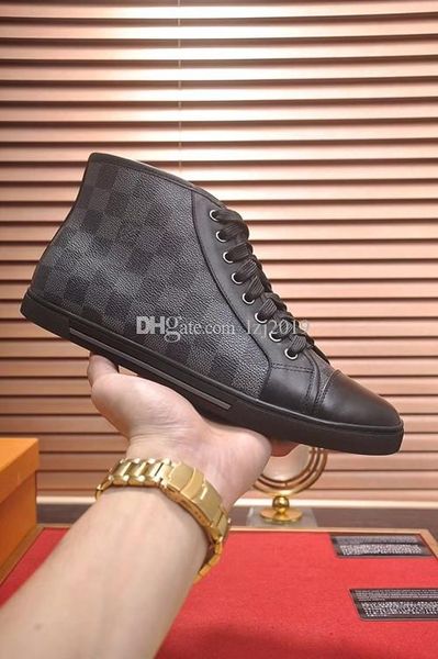 

for sale 2020 winter arrival brand men shoes blue red genuine leather high-fashion casual shoes men sneakers no37, Black