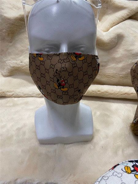 

face mask with 2 filters 3pcs/set luxury 3d designer mask washable breathable dustproof cycling sports mouth cover masks dhl d42804