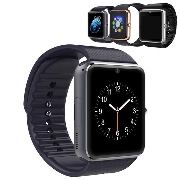 

smart watch gt08 clock sync notifier support sim tf card bluetooth connectivity android ios phone smartwatch alloy bracelet smartwatch