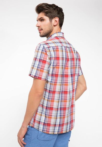

defacto men summer woven short sleeve shirts casual plaid shirts male red grid shirt cloth i7814az18smrd283-i7814az18sm, White;black