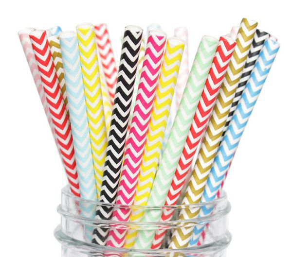 

the latest disposable paper straws, colorful wave paper straws, wedding party decoration supplies, a variety of color options, ing