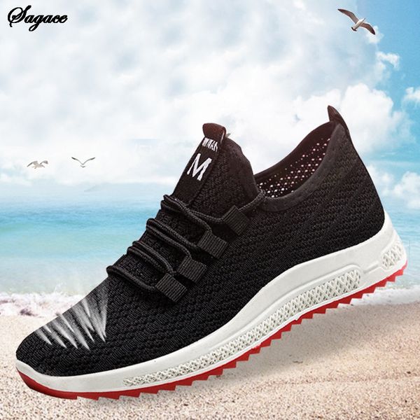 

sagace running sport shoes for women outdoor running shoes mesh outdoor sneakers jogging lace up sewing breathable leisure, Black