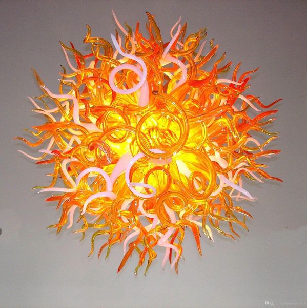 

chandelier pendant light 100% mouth blown glass art home lamps round style pendant crystal light