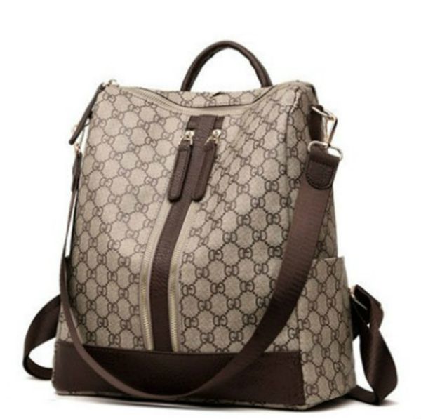 

designer luxury backpack women shoulder casual fashion backpack versatile simple large capacity women's bag geometric pattern 2