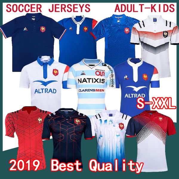 

2019 2020 frances new rugby jerseys 19 20 frances shirts super rugby maillot de foot french rugby shirt size s-3xl, Black;gray