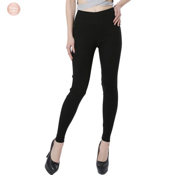 

trousers new solid color pocket high waist pencil pants woven plus size womens legging pants elastic skinny slim, Black;white