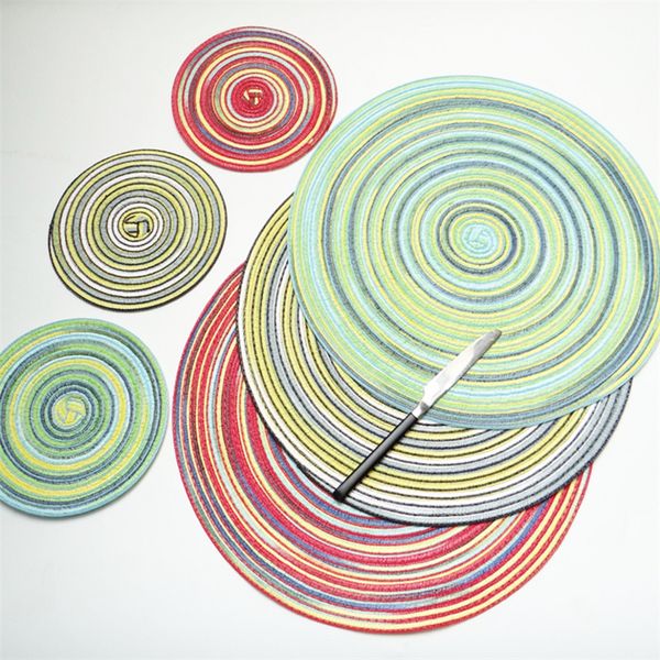 

nordic circular table mat, household anti ironing japanese plate table mat pp 18cm