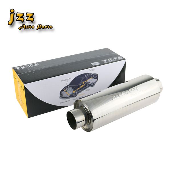 

jzz silver stainless steel muffler tail pipe exhaust end tips for 2/2.5 inch
