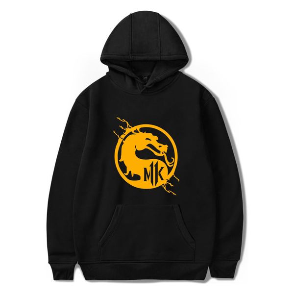 

new fashion mortal kombat 11 hoodie classic game men/women kpop clothes harajuku mortal kombat 11 hooded streetwear hiphop, Black