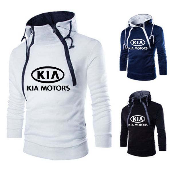 

new 2020 spring autumn men suits kia car logo printed sweatshirt cotton men's hoodies casual sportswear h20, Black