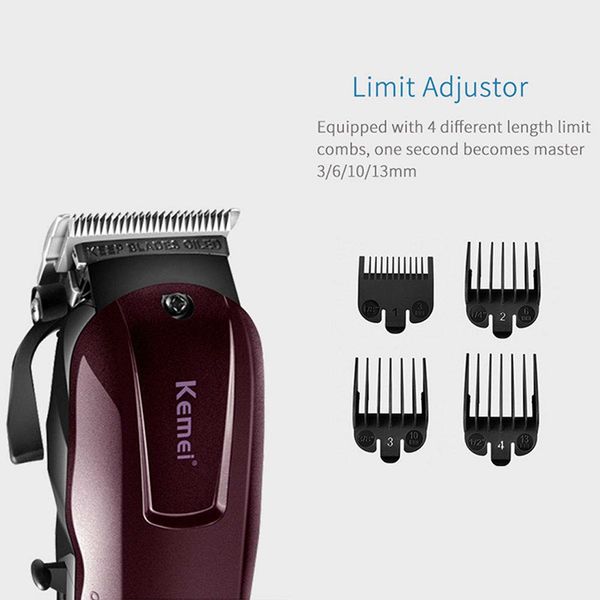 

kemei 2600 hair clipper complete hair cutting kit rechargeable electric precision trimmer kit professional barber hair trimmer
