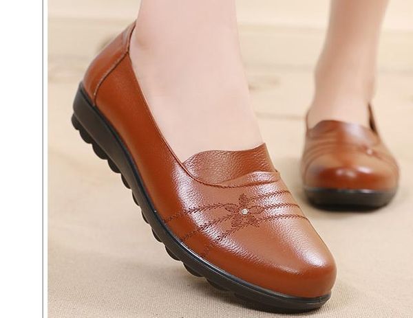 

women's shoes in spring and autumn slope heel round head @620, Black