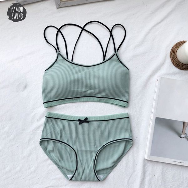 

wireless comfortable bra sets women cotton bra set lingerie side closure 2019 female underwear drop shipping good quality, Red;black